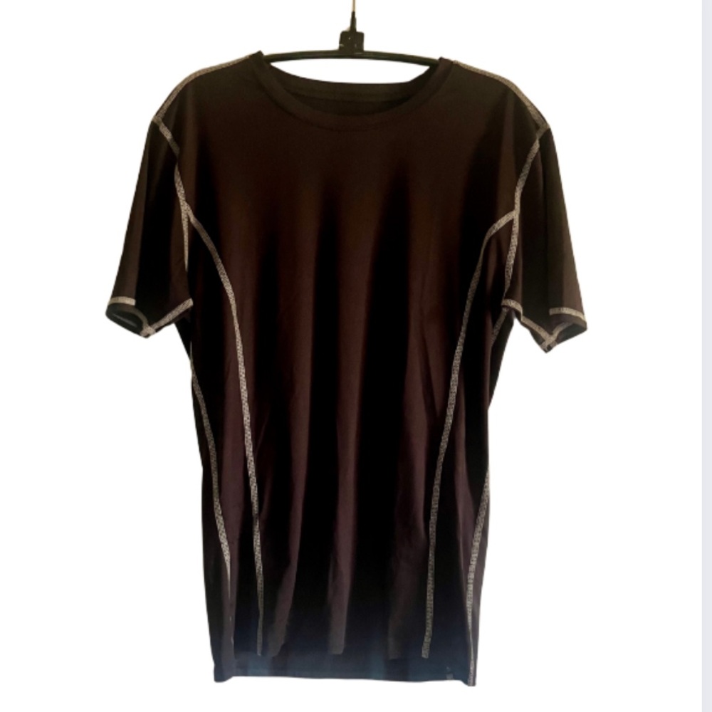 Athletic Works Black Tee with White Accents